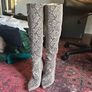 Jessica Simpson Snake Print Heeled Boots